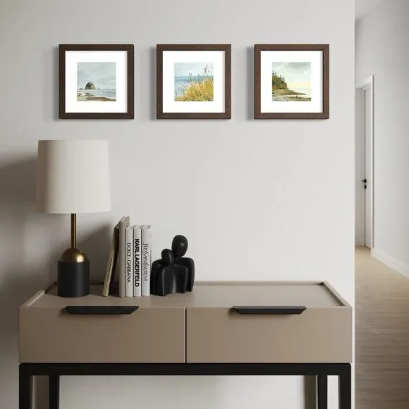 8x8 PNW Original Oil Painting Oregon Cannon Beach Seascape Coastal Calm Signed - Picture 7 of 7